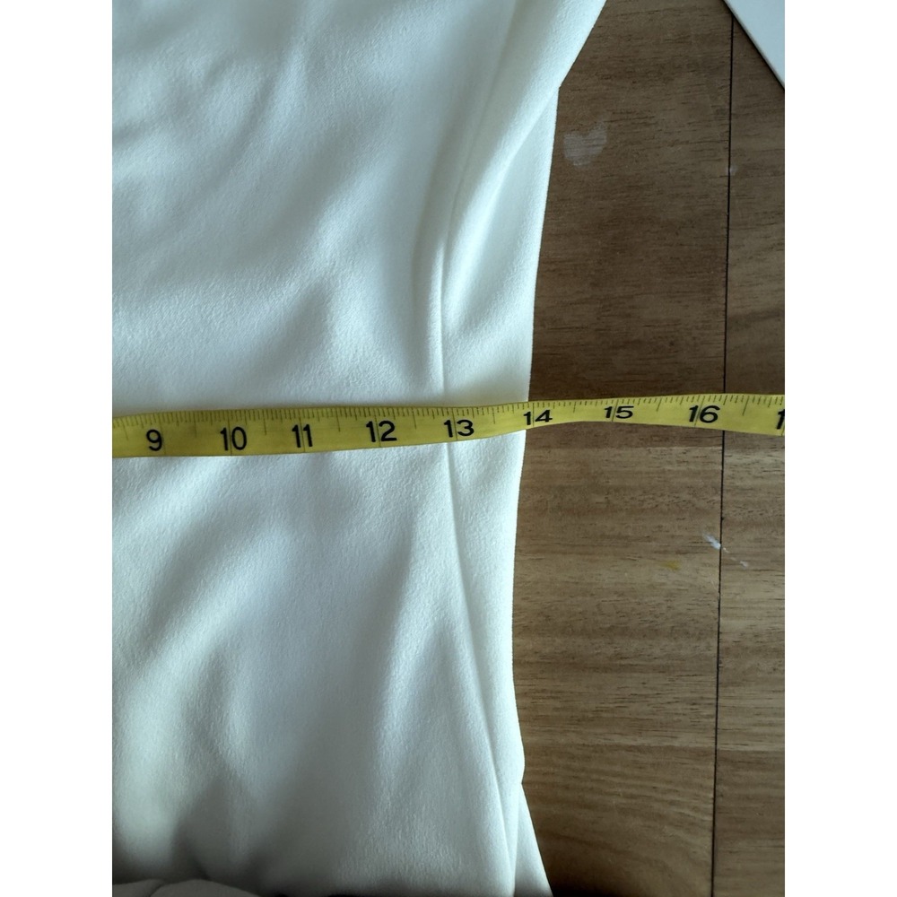 Calvin Klein White Bow Shoulder Sheath Dress Women's 8P Petite‎ NWT - Picture 11 of 12
